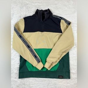 Scotch & Soda Colorblock Sweatshirt - Black, Beige, Green